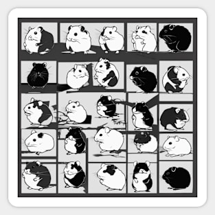 Hamsters Shadow Silhouette Anime Style Collection No. 23 Sticker